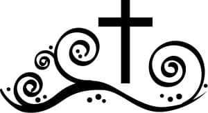 Spiral Curly Cross Clipart