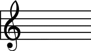 Treble Clef on staff