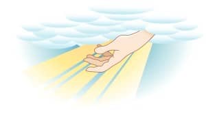 Heavenly Hand from a Cloud