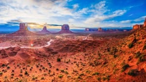 Desert Rock Formation Religious Stock Photo