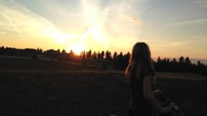 Chasing the Sunset Christian Stock Photo