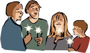 Adults and Children Candlelight Vigil