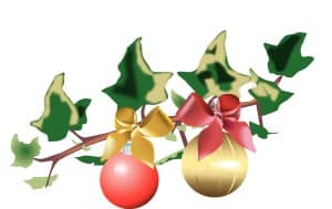 Pair of Ornaments on Ivy