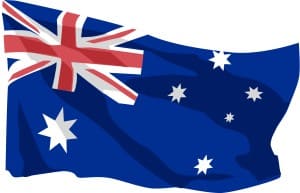 Australian Flag in the Wind