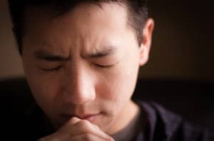 Man Praying Religious Stock Image