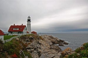 Lighthouse on a Hill Ministry Stock Photo