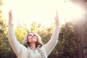 Woman Worship Christian Stock Photo