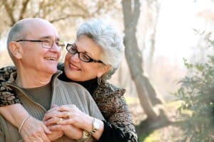 Elder Couple Hug Love Marriage Religious Stock Photo