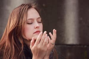 Communion with God Church Stock Photo