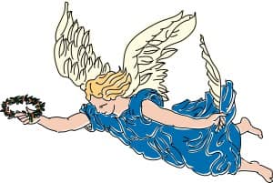 Angel Bearing Wreath