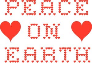 Red Hearts Peace on Earth