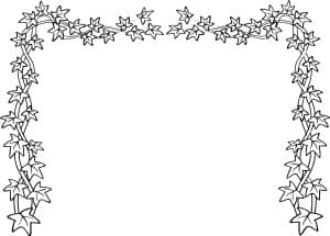 Black and White Ivy Page Topper