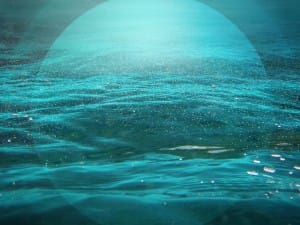 Ocean Background with Large Spotligh Worship Background