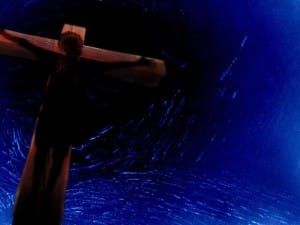 Sinless Sacrifice on Dark Blue