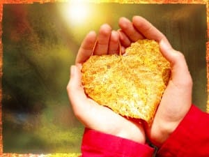 Hands And Leaf Worship Background Image