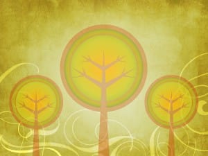 Fall Decorating Trees Worship Background