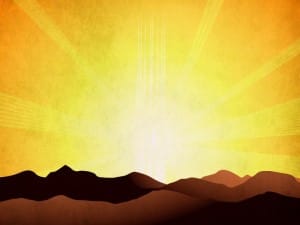 Sunrise Mountains Worship Background