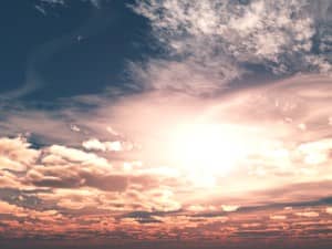 Sunset Through the Clouds Ministry Background