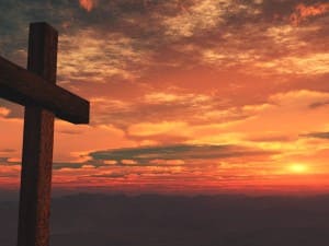 Cross Design Ministry Background Sunset