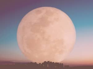 Large Moon Christian Stock Image