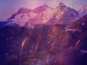 Purple Majesty Mountains Religious Stock Photography