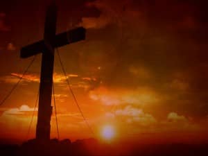 Cross Sunset Christian Stock Photography