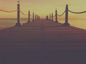 Pier Over the Water Christian Background