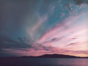 Clouds in the Sunset Sky Religious Worship Background