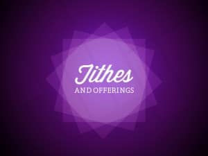 Tithes and Offerings Church Services Stills