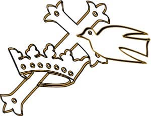 Cross in a Crown with Dove