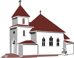 Red and Tan House of Worship