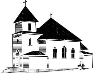 Church in Black and White
