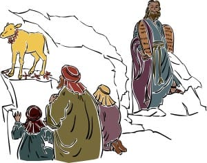Moses and Aaron on Mt. Sinai