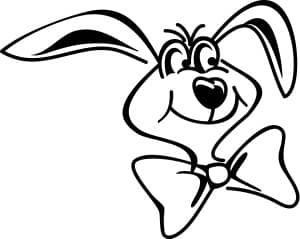 Black and White Easter Bunny