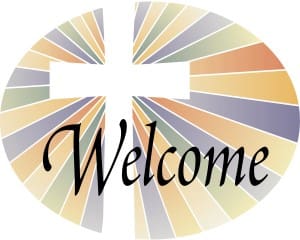 Cross with Color Rays Christian Clipart