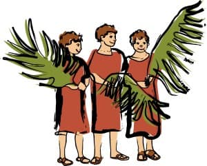 Kids Bearing Palm Branches