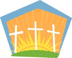 Contemporary Calvary Cross Dawn