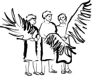 Children With Palm Fronds