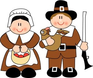 Cute Pilgrim Couple
