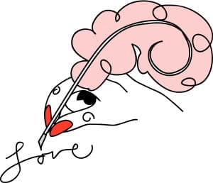 Pink Quill Writes Script Love