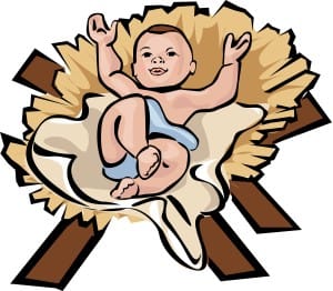Contented Baby Jesus in Color