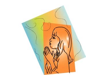 Prayer with a Rainbow