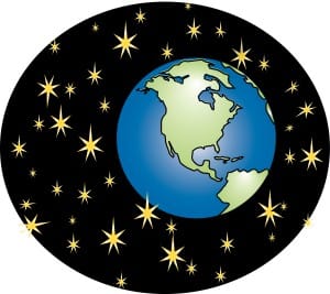 Earth and Stars Graphic