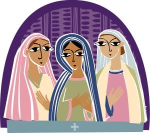 Mary with others
