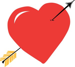 Red Valentine's Cupid Heart