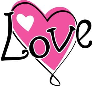 twisty Pink Love Heart