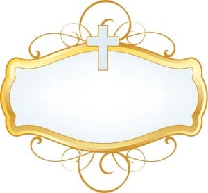 Cross Design Label