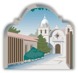 Spanish Church Courtyard
