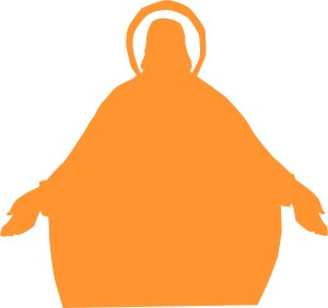 Jesus Silhouette with Open Arms