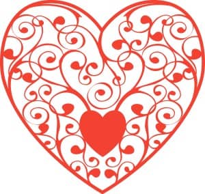 Red Heart Within a Heart